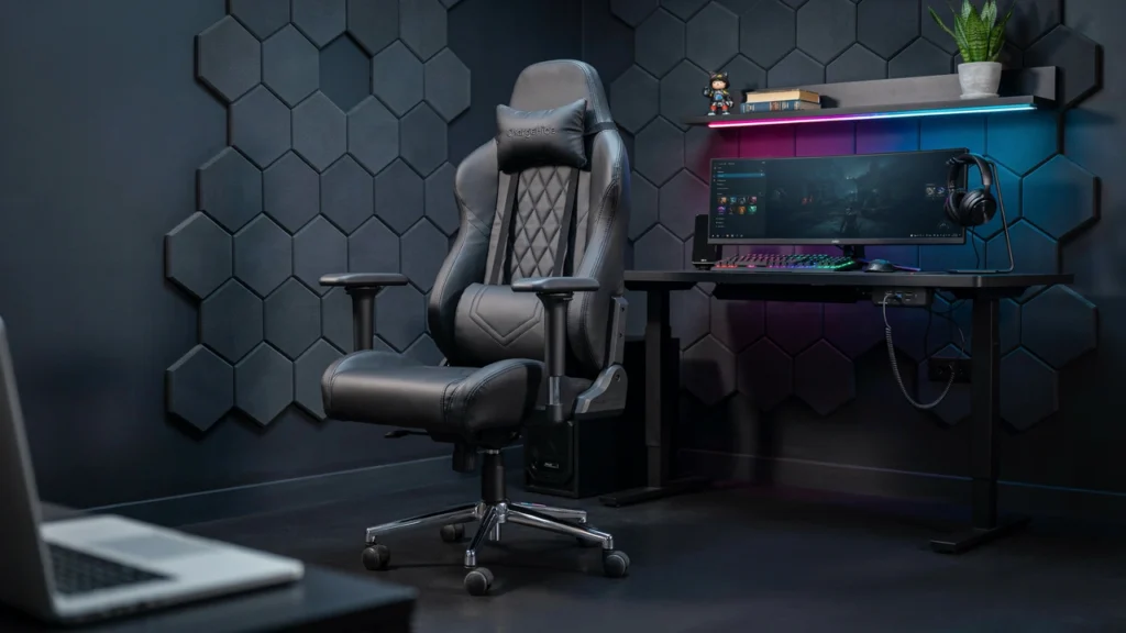 ChargeHide USB Leather Chair