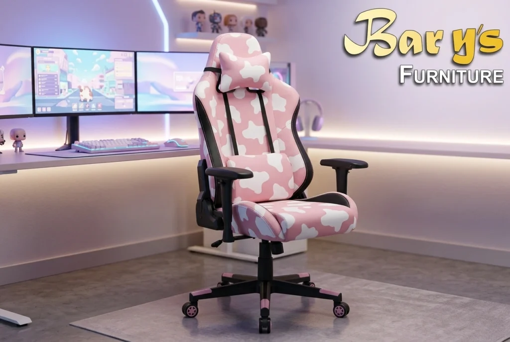 Cowprint Pink Gaming Chair