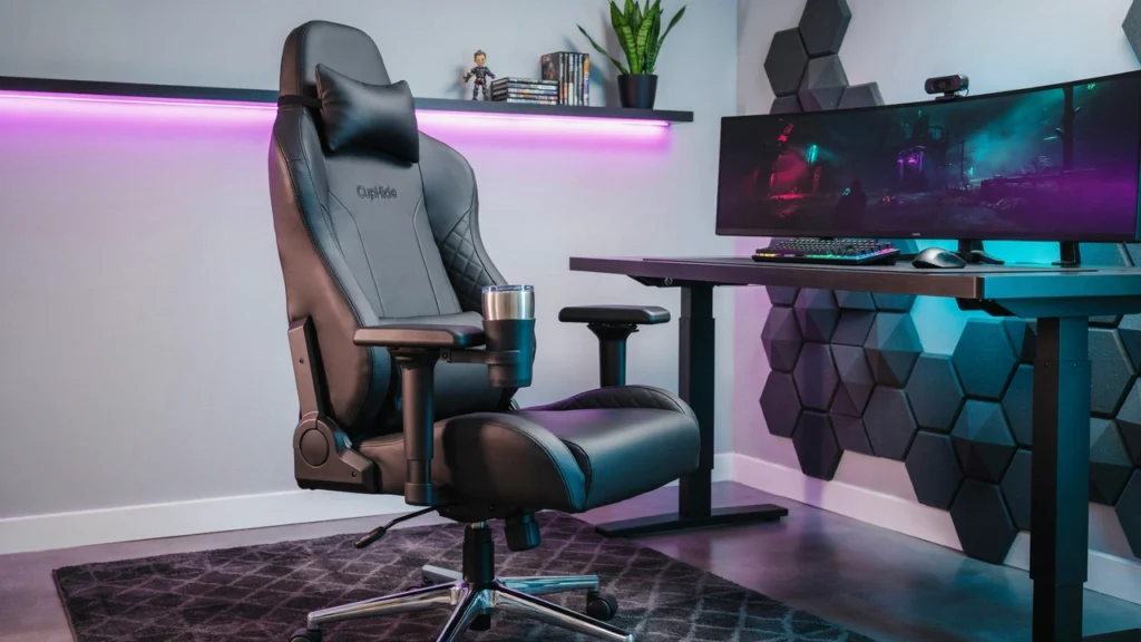 CupHide Organizer Leather Chair