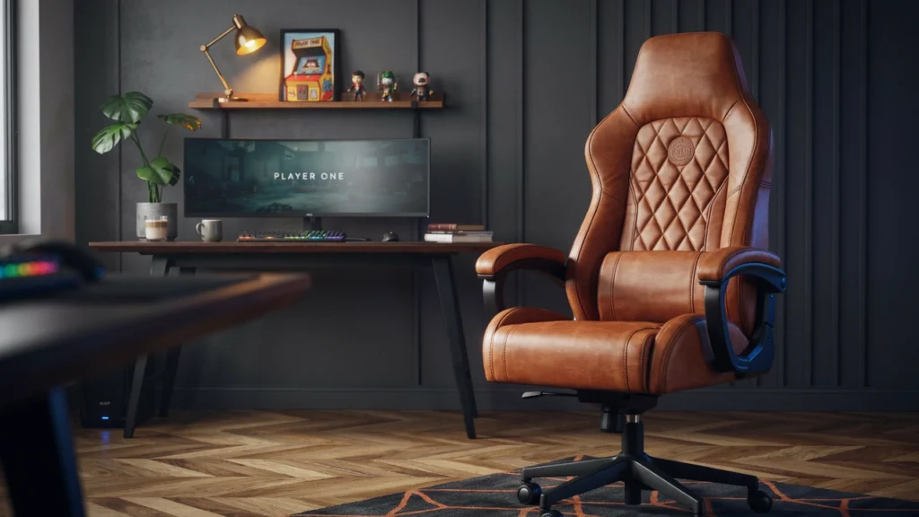 Heritage Tan Leather Gaming Chair