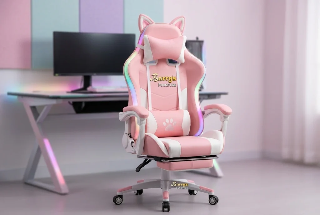 Kitten Ear Pink Gaming Chair