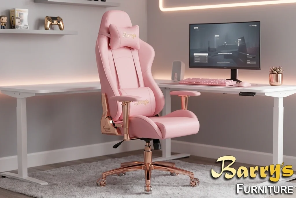 Rose Gold Accent Gaming Chair