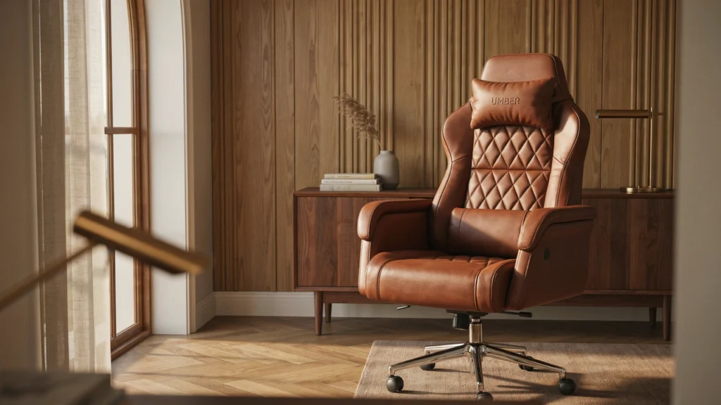 Umber Classic Leather Gaming Chair